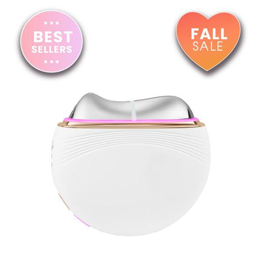 RIKI SCULPTRESS Luxury All-In-One Facial Device with Heat Cooling EMS Vibration & LED Light Therapy Ergonomic Rechargeable Gua Sha Style Massage for Spa-Quality Results at Home