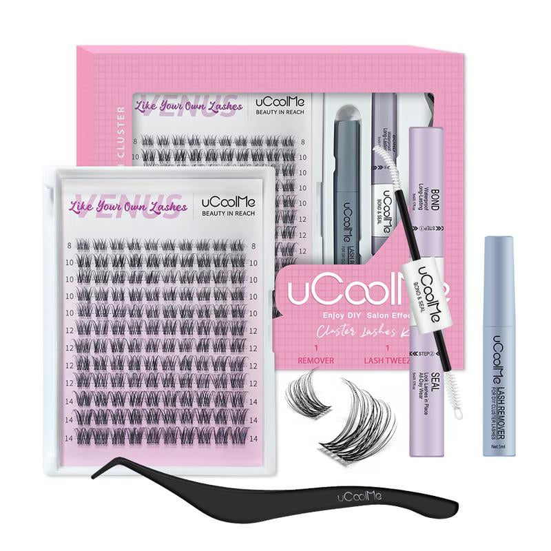 Lashes Short Fairy Venus with Invisible Band Lashes Wispy Lash Clusters Individual Lashes 8-14MM Natural Lashes Waterproof for Girls Clusters DIY Cluster Eyelash Extensions for Beginners Long Lasting Manga Makeup Cosmetic Springtok