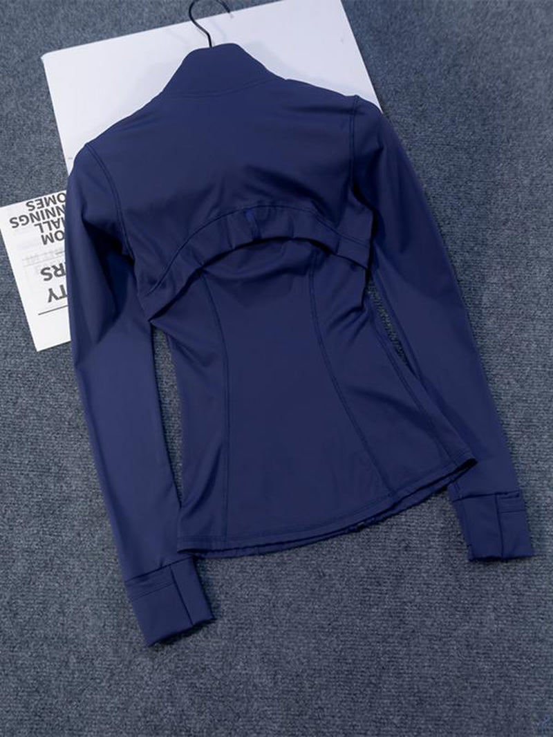 Yoga Suit Gold Zipper Version Women'S Yoga Jacket, Sports Stand up Collar Jacket, Fitness Slim Fit and Slimming Top