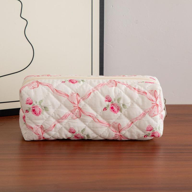 Quilted Makeup Bag Set, Travel Cosmetic Bags, Portable Zipper Makeup Organizer Pouch for Skincare, Foundation, Makeup Tools, Travel Essentials, Ideal Gift, Cosmetic Storage Bag, Makeup Products Bag, Makeup Bundle Box, Makeup Container Set, Makeup Case