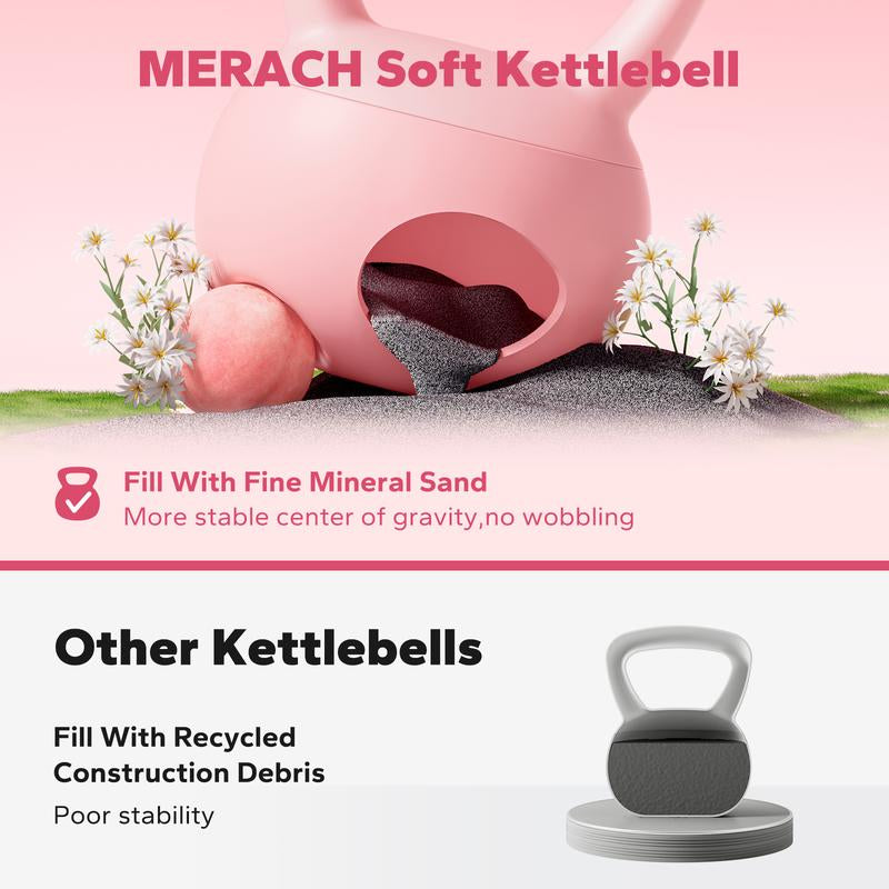 Dealsforyoudays MERACH Soft Kettlebell with Handle for Weightlifting Conditioning Strength and Core Training, Weightlifting Kettlebell for Home Gym, Fitness Equipment