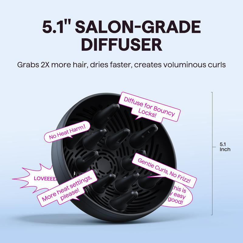 Wavytalk Air Sculpt 2-In-1 Diffuser Hair Dryer Set, Enhance Natural Curls and Reduce Frizz
