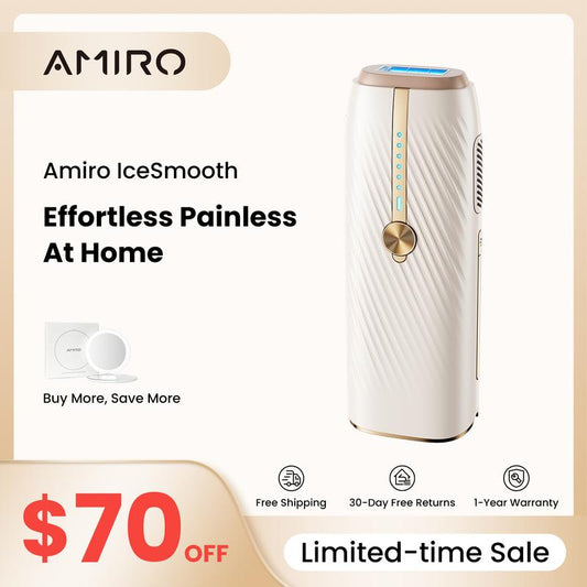AMIRO Icesmooth At-Home Laser IPL Hair Removal Device, Safe and Painless, Gift for Women & Men