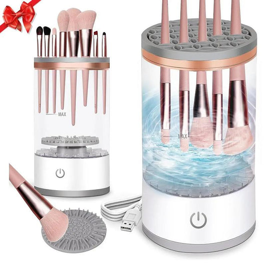 Electric Makeup Brush Cleaner, Super-Fast Electric Spinningcleaner for Most Size Brush，Usb Powered Sonic Makeup Brush Cleaner，3-In-1 Electric Makeup Brush Cleaner，Portable Makeup Brush Cleaner，Facial Makeup，Dry Makeup，Brush Clean Mat，Tool Fit，Makeup Look
