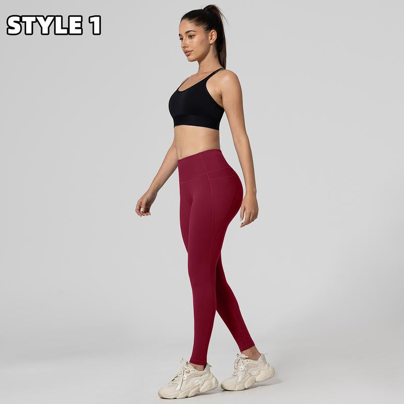 CHRLEISURE 3/5/6-Pack High Waisted Sports Leggings with Pockets for Women - Soft Athletic Tummy Control Pants for Running Cycling Yoga Workout Leggings