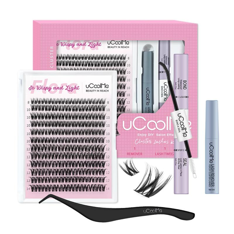 Lashes Short Fairy Venus with Invisible Band Lashes Wispy Lash Clusters Individual Lashes 8-14MM Natural Lashes Waterproof for Girls Clusters DIY Cluster Eyelash Extensions for Beginners Long Lasting Manga Makeup Cosmetic Springtok