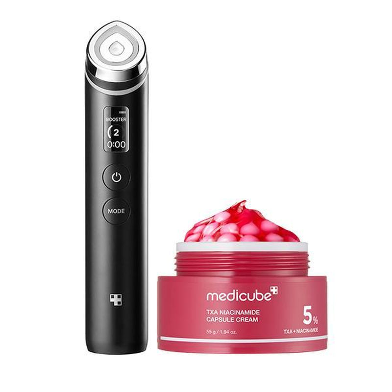 [Medicube] 310M Celebrity Glass Skin DuoㅣKorea'S No.1 Glass Glow Device + Collagen Jelly Cream or Deep Vita C Cream