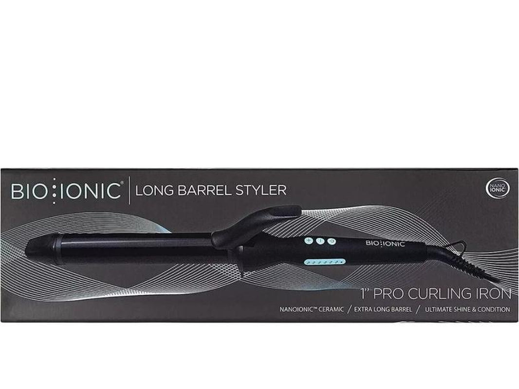 Bio Ionic Long Barrel Styler Curling Hair Iron 1" Inch