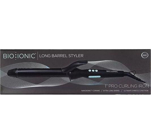 Bio Ionic Long Barrel Styler Curling Hair Iron 1" Inch