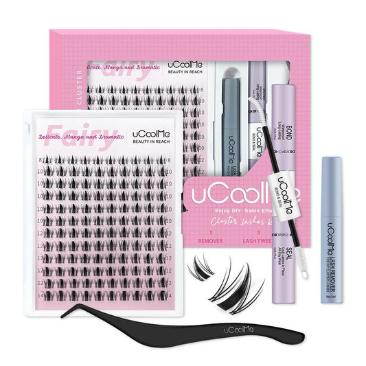Lashes Short Fairy Venus with Invisible Band Lashes Wispy Lash Clusters Individual Lashes 8-14MM Natural Lashes Waterproof for Girls Clusters DIY Cluster Eyelash Extensions for Beginners Long Lasting Manga Makeup Cosmetic Springtok