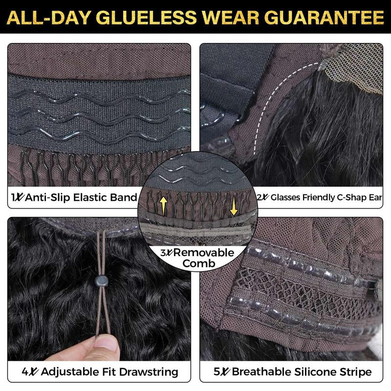 OQ HAIR 220% Density Full Burmese Curly 13X6 Lace Frontal Glueless Wigs Water Wave Virgin Human Hair Wigs Pre Plucked Natural Hairline