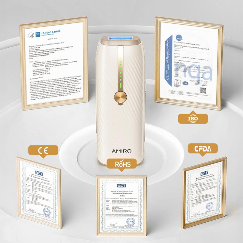 AMIRO Icesmooth At-Home Laser IPL Hair Removal Device, Safe and Painless, Gift for Women & Men