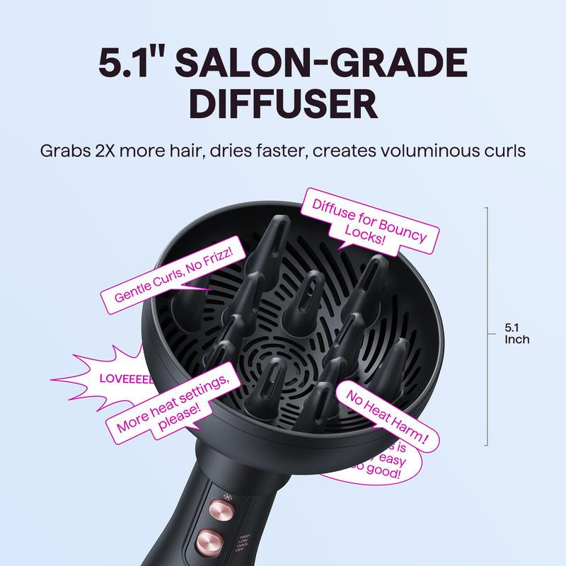 Wavytalk Air Sculpt 2-In-1 Diffuser Hair Dryer Set, Enhance Natural Curls and Reduce Frizz