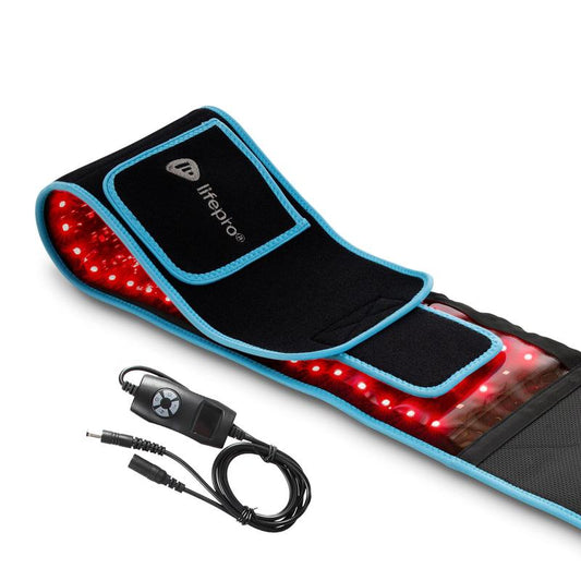 Lifepro Allevared Light Therapy Belt - Lifetime Warranty - 660Nm Red + 850Nm NIR - 105 Triple LED - Skin & Muscle Support - Portable Wraparound - Remote Control