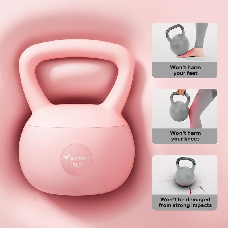 Dealsforyoudays MERACH Soft Kettlebell with Handle for Weightlifting Conditioning Strength and Core Training, Weightlifting Kettlebell for Home Gym, Fitness Equipment
