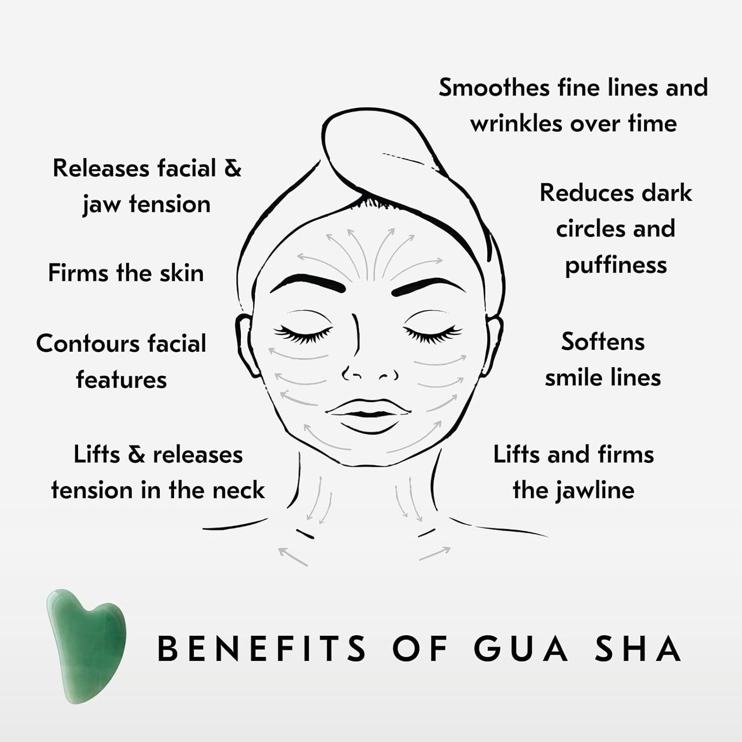Jade Gua Sha Facial Tool – the Stone of Eternal Youth – 100% Genuine Jade Stone Face Sculpting Tool for Lymphatic Drainage, Puffiness Reduction & Timeless Radiance