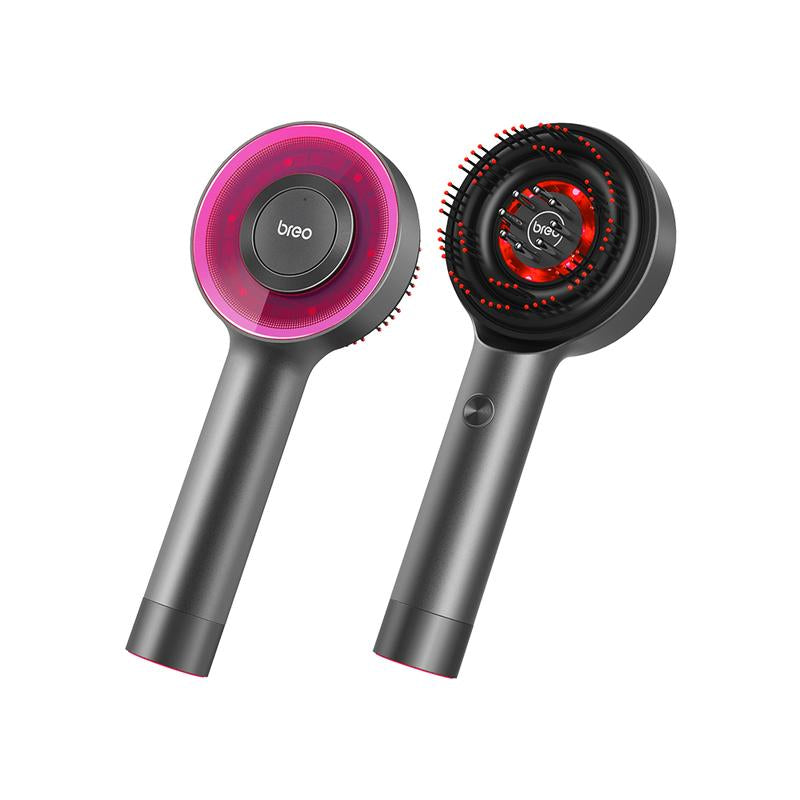 Breo Scalp3 Scalp Massaging Brush Hair Oil Applicator Oil Dispenser Hair Growth Stimulator Scalp Massager Hair Growth Waterproof Head Massager Hair Oil Massaging Red Light Therapy