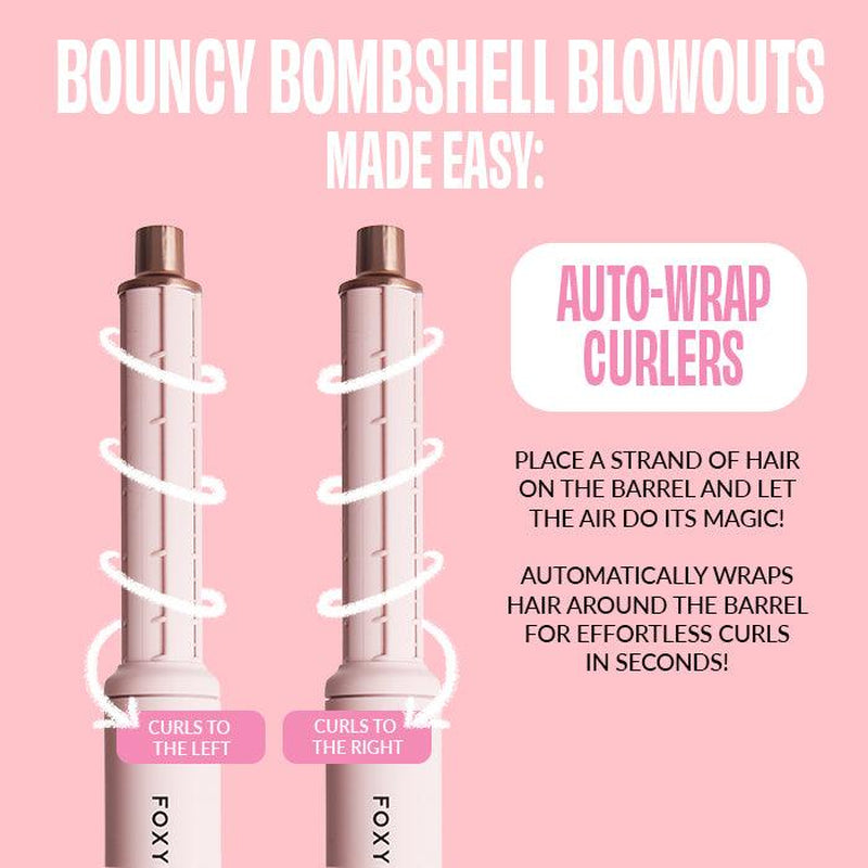 Blush Super Styler Pro - 5-In-1 Interchangeable Tools Curler Comfort Curler Comfort Hair Curler Lightweight Hair Dryer Multi Tool Smooth Titanium