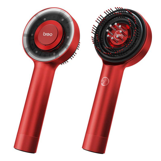 Breo Scalp3 Scalp Massaging Brush Hair Oil Applicator Oil Dispenser Hair Growth Stimulator Scalp Massager Hair Growth Waterproof Head Massager Hair Oil Massaging Red Light Therapy