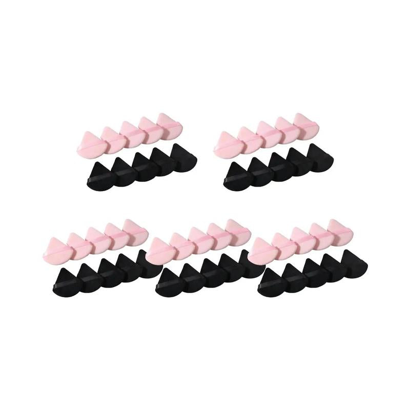 Summer Triangle Powder Puff, 10Pcs/Set Soft Makeup Foundation Sponge Puff, Makeup Tool for Blending & Facial Detailing, Makeup Accessories, Makeup Products, Powder Puff Makeup Set, Girly Room Accessories Makeup, Makeup Kit for School, Christmas Gift