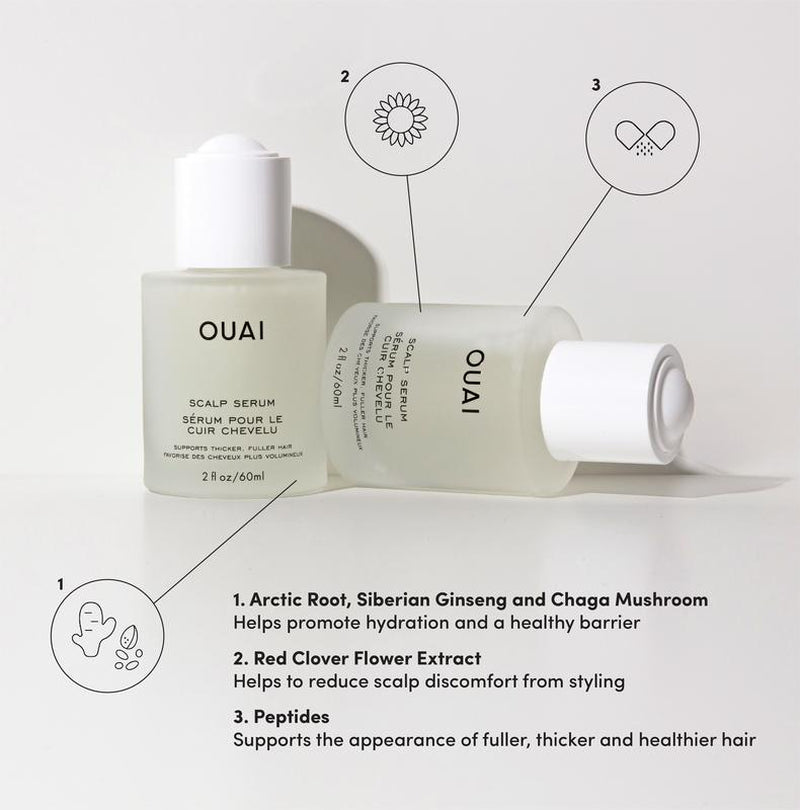 OUAI Scalp Serum - Hydrating Formula for Thicker, Fuller and Healthier Hair - 2 Fl Oz / 60 Ml