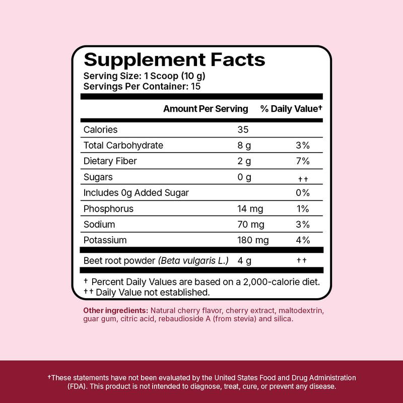 Santo Remedio Circulacion Plus, Nutritional Supplement, Beets Extract, Superfood for Circulation and Heart, Energy & Stamina, Supports Nitric Oxide and Circulation, Cherry Flavor, 30 Servings, Vegan