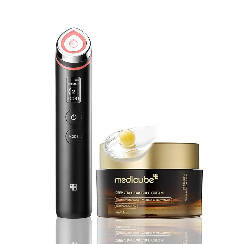 [Medicube] 310M Celebrity Glass Skin DuoㅣKorea'S No.1 Glass Glow Device + Collagen Jelly Cream or Deep Vita C Cream