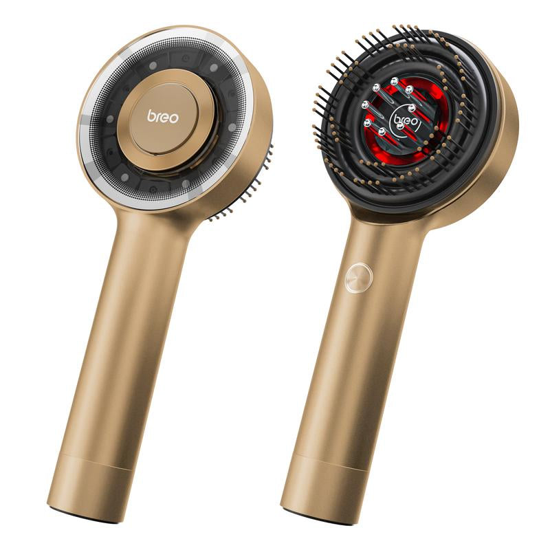 Breo Scalp3 Scalp Massaging Brush Hair Oil Applicator Oil Dispenser Hair Growth Stimulator Scalp Massager Hair Growth Waterproof Head Massager Hair Oil Massaging Red Light Therapy