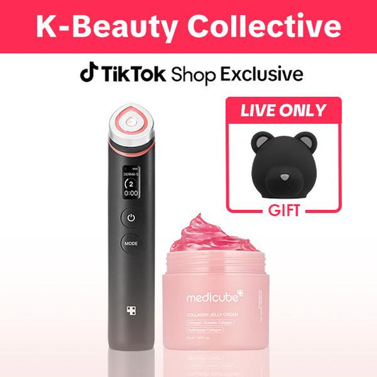 [Medicube] 310M Celebrity Glass Skin DuoㅣKorea'S No.1 Glass Glow Device + Collagen Jelly Cream or Deep Vita C Cream